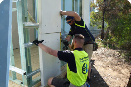 Hebel panel installation