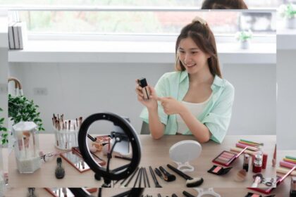 Girl doing makeup