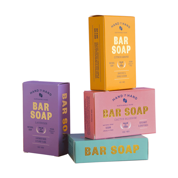 Beautifully designed custom soap packaging with eco-friendly materials.