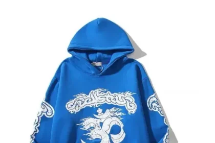 Blue Hellstar Hoodie For Mens