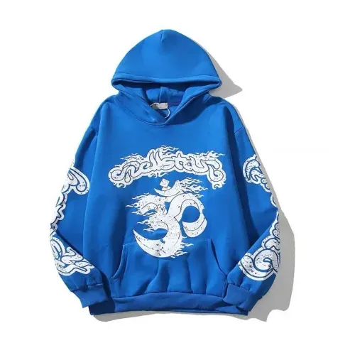 Blue Hellstar Hoodie For Mens