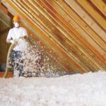 blown-in attic insulation