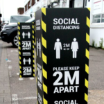 social distancing bollard covers