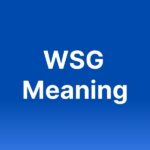 what does wsg mean in text