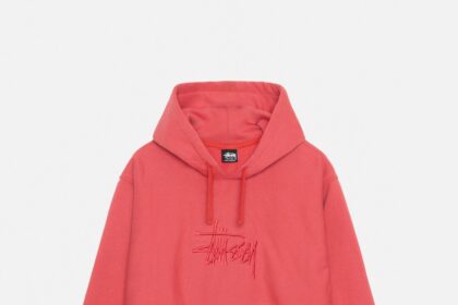 BASIC APPLIQUE HOODIE RED