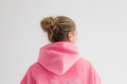 Hawaii Hibiscus Hoodie in Sonic Pinks