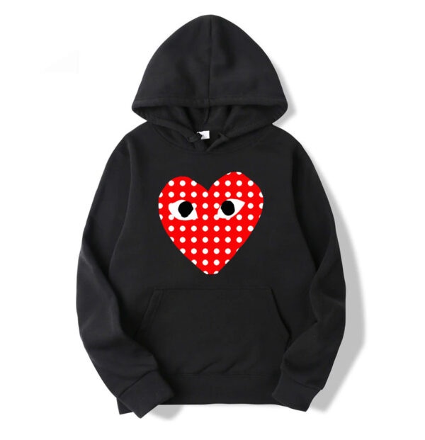 CDG-White-Dotted-Heart-Hoodie